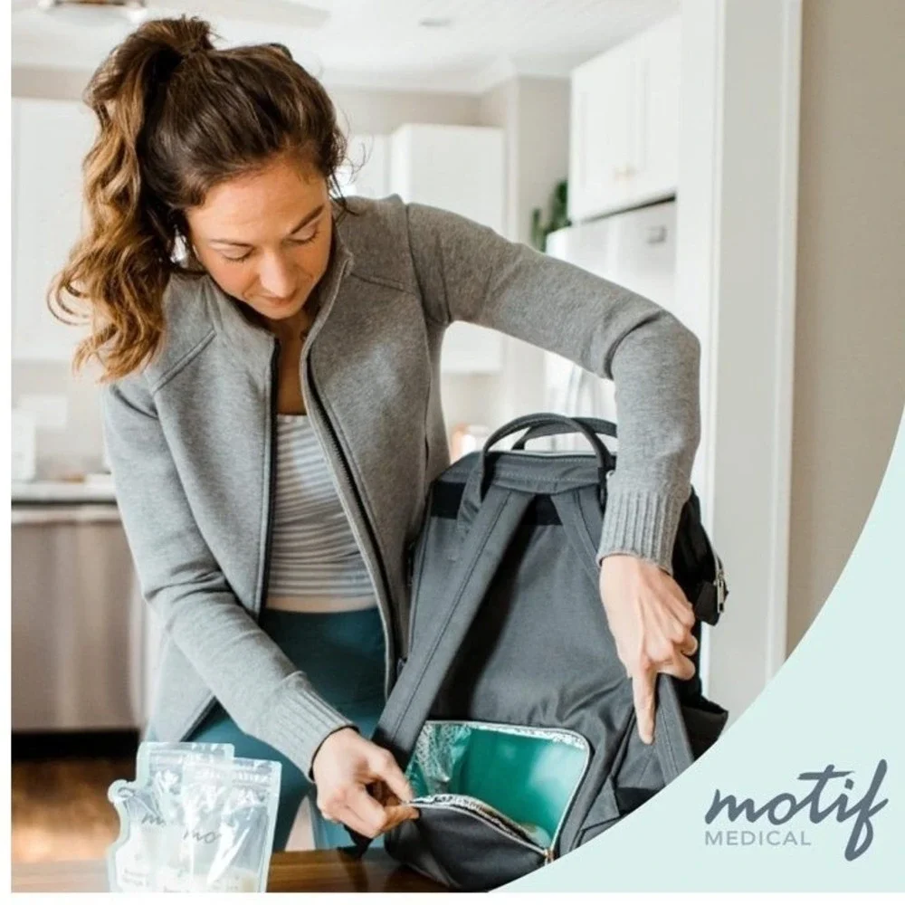 Motif‎ Backpack Gray Insulated Cooler Diaper Bag Travel
